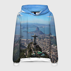 Толстовка-худи мужская Рио-де-Жанейро, цвет: 3D-белый