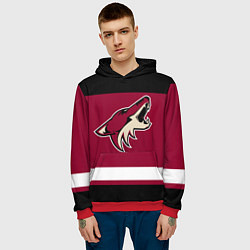 Толстовка-худи мужская Arizona Coyotes, цвет: 3D-красный — фото 2