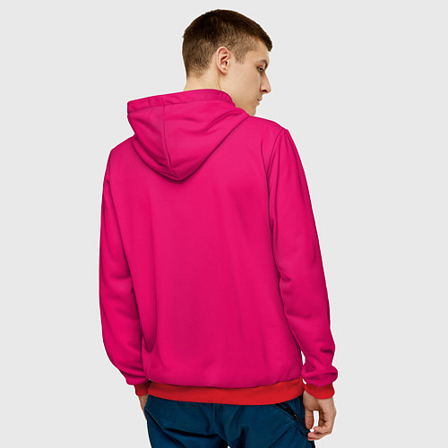 Мужская толстовка Hooking Over People? / 3D-Красный – фото 4