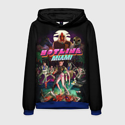 Толстовка-худи мужская Hotline Miami, цвет: 3D-синий