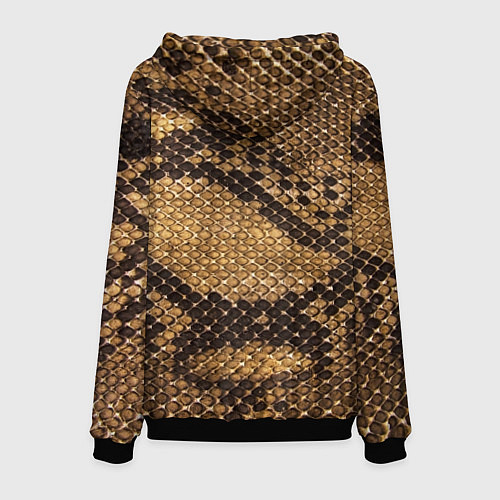 Мужская толстовка Змеиная кожа / 3D-Черный – фото 2