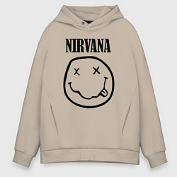 Толстовка оверсайз мужская Nirvana, цвет: миндальный