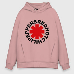 Толстовка оверсайз мужская Red Hot Chili Peppers, цвет: пыльно-розовый