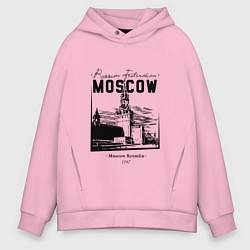 Толстовка оверсайз мужская Moscow Kremlin 1147, цвет: светло-розовый