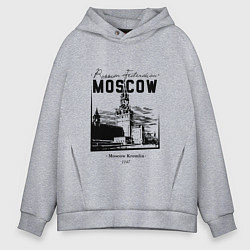 Толстовка оверсайз мужская Moscow Kremlin 1147, цвет: меланж