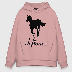 Толстовка оверсайз мужская Deftones, цвет: пыльно-розовый