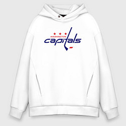 Толстовка оверсайз мужская Washington Capitals, цвет: белый