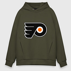 Толстовка оверсайз мужская Philadelphia Flyers, цвет: хаки