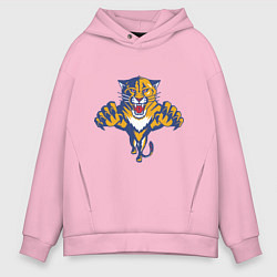 Толстовка оверсайз мужская Florida Panthers цвета светло-розовый — фото 1