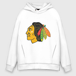 Толстовка оверсайз мужская Chicago Blackhawks, цвет: белый