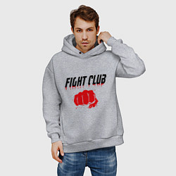 Толстовка оверсайз мужская Fight Club, цвет: меланж — фото 2