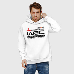 Толстовка оверсайз мужская Mitsubishi wrc, цвет: белый — фото 2