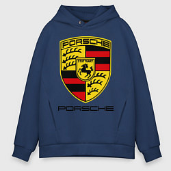 Толстовка оверсайз мужская Porsche Stuttgart, цвет: тёмно-синий