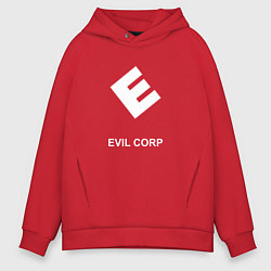 Толстовка оверсайз мужская Evil corporation, цвет: красный