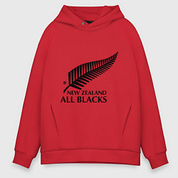 Толстовка оверсайз мужская New Zeland: All blacks, цвет: красный