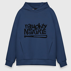 Толстовка оверсайз мужская Naughty by nature, цвет: тёмно-синий