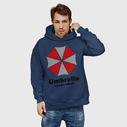 Толстовка оверсайз мужская Umbrella corporation, цвет: тёмно-синий — фото 2