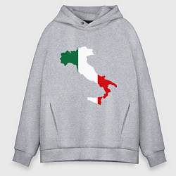 Толстовка оверсайз мужская Италия (Italy), цвет: меланж