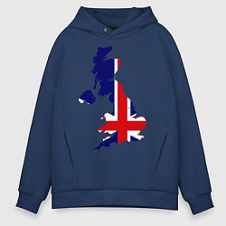 Толстовка оверсайз мужская Великобритания (Great Britain), цвет: тёмно-синий