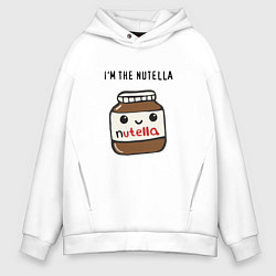 Толстовка оверсайз мужская Нутелла, цвет: белый