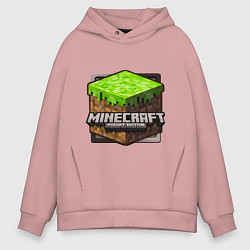 Толстовка оверсайз мужская Minecraft: Pocket Edition, цвет: пыльно-розовый