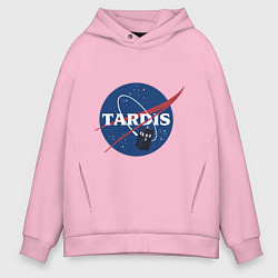 Толстовка оверсайз мужская Tardis NASA, цвет: светло-розовый