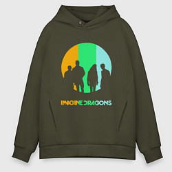 Толстовка оверсайз мужская Imagine Dragons: Evolve, цвет: хаки