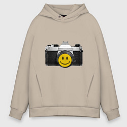 Толстовка оверсайз мужская Фото-smile, цвет: миндальный