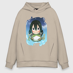 Толстовка оверсайз мужская Моя геройская академия, цвет: миндальный