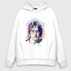 Толстовка оверсайз мужская John Lennon: Art, цвет: белый