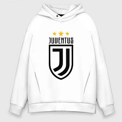 Толстовка оверсайз мужская Juventus FC: 3 stars, цвет: белый