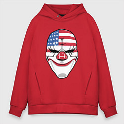 Толстовка оверсайз мужская American Mask, цвет: красный