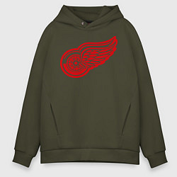 Толстовка оверсайз мужская Detroit Red Wings: Pavel Datsyuk, цвет: хаки