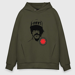 Толстовка оверсайз мужская Red Hot Chili Peppers: Off, цвет: хаки