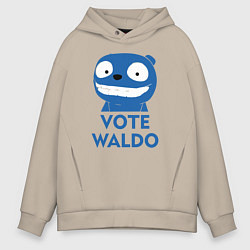 Толстовка оверсайз мужская Vote Waldo, цвет: миндальный