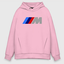 Толстовка оверсайз мужская BMW M, цвет: светло-розовый