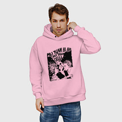 Толстовка оверсайз мужская Сплин: Линия Жизни, цвет: светло-розовый — фото 2