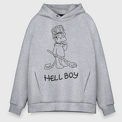 Толстовка оверсайз мужская Bart: Hell Boy, цвет: меланж