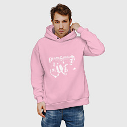 Толстовка оверсайз мужская Black Sabbath, цвет: светло-розовый — фото 2