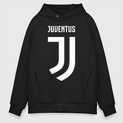 Толстовка оверсайз мужская FC Juventus, цвет: черный