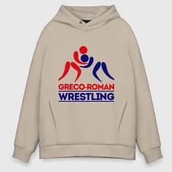 Толстовка оверсайз мужская Greco-roman wrestling, цвет: миндальный