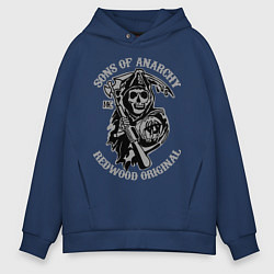 Толстовка оверсайз мужская Sons of Anarchy: Redwood Original цвета тёмно-синий — фото 1