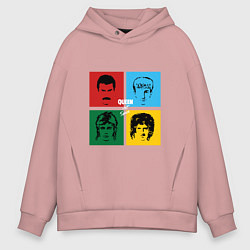 Толстовка оверсайз мужская Queen Hot Space, цвет: пыльно-розовый