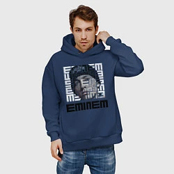 Толстовка оверсайз мужская Eminem labyrinth, цвет: тёмно-синий — фото 2