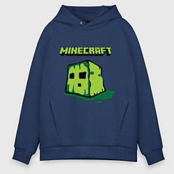 Толстовка оверсайз мужская Minecraft Creeper, цвет: тёмно-синий