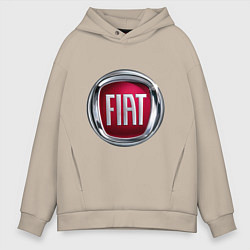 Толстовка оверсайз мужская FIAT logo, цвет: миндальный
