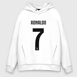 Толстовка оверсайз мужская RONALDO 7, цвет: белый