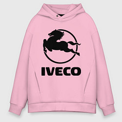 Толстовка оверсайз мужская Iveco, цвет: светло-розовый