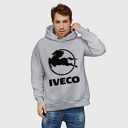Толстовка оверсайз мужская Iveco, цвет: меланж — фото 2