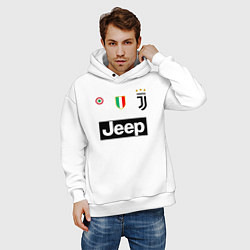 Толстовка оверсайз мужская FC Juventus, цвет: белый — фото 2